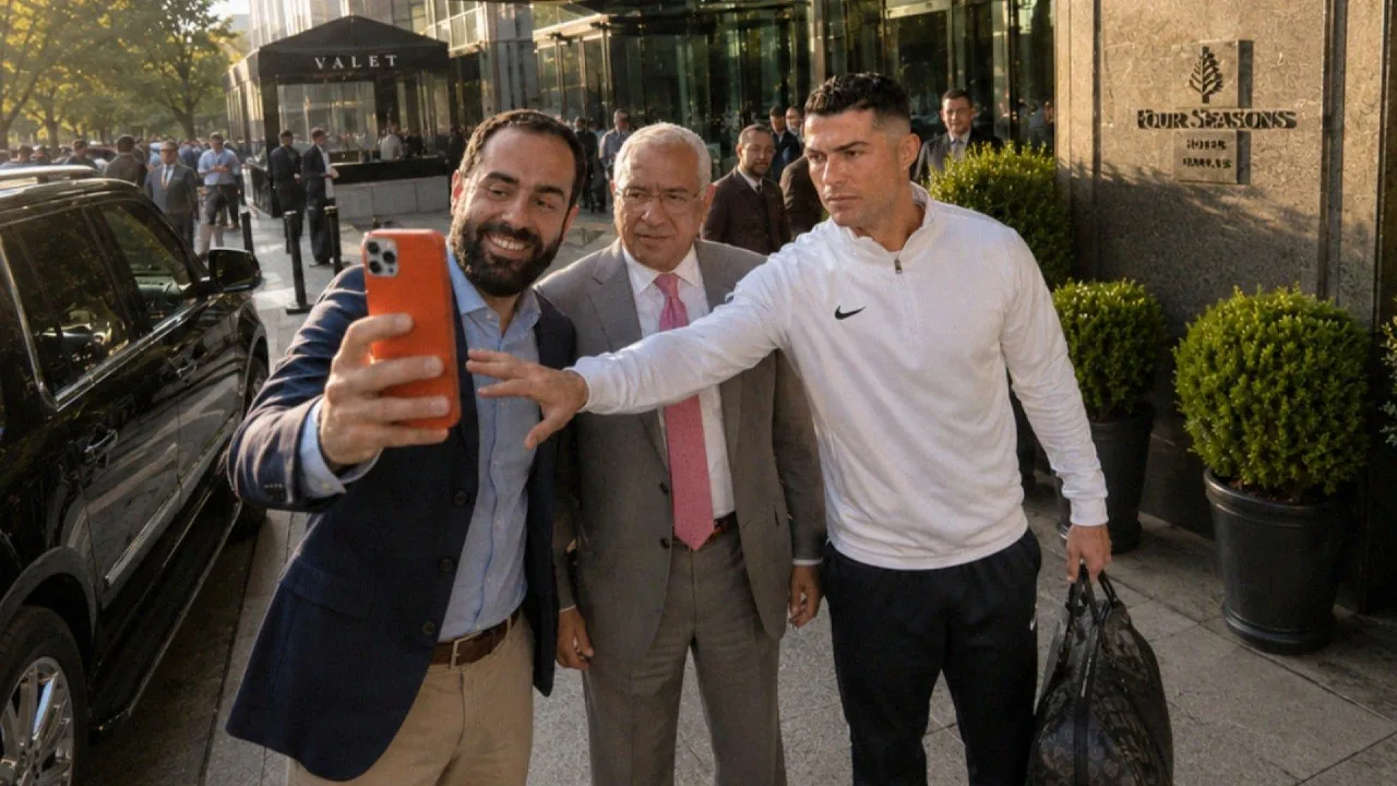 Ronaldo recusa selfie ao filho de António Costa à entrada do hotel no Texas